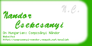 nandor csepcsanyi business card